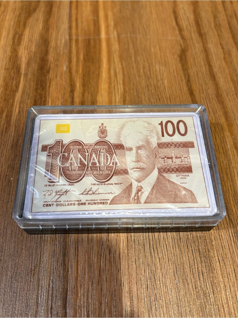 Vintage Sealed Canadian 100 Dollar Playing Card Full Deck